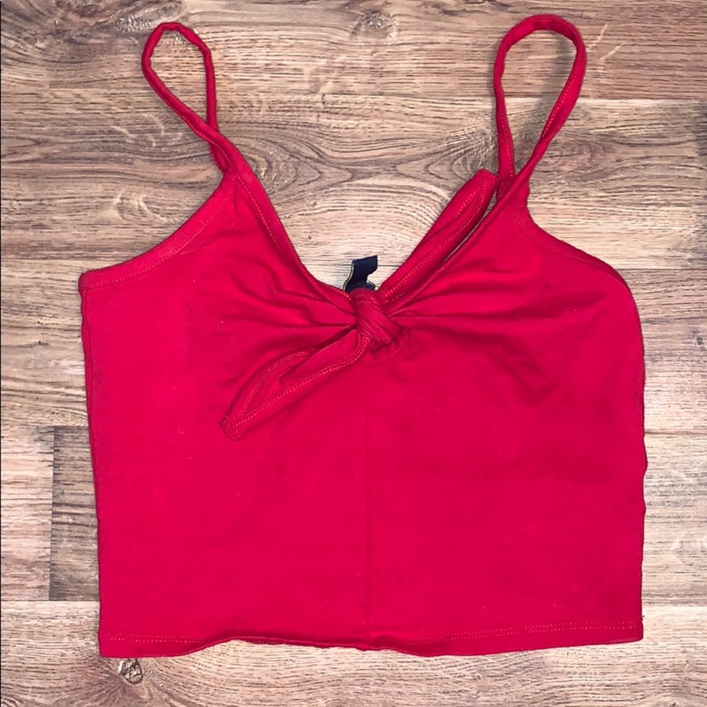 Red crop top